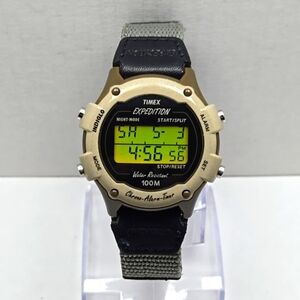 Womens Vintage 1999 Timex Expedition 35mm Digital Watch Khaki Green New Battery